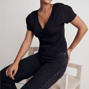 Madewell Puff Sleeve Top NI354 0 Black
